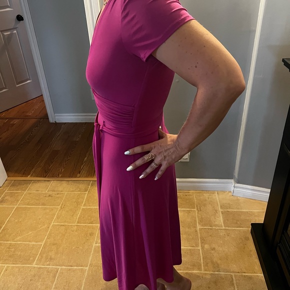 Eliza J Pink Midi Wrap Dress - Picture 8 of 9